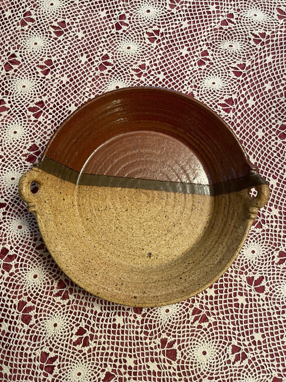 Pottery dish/ artist wheel thrown/